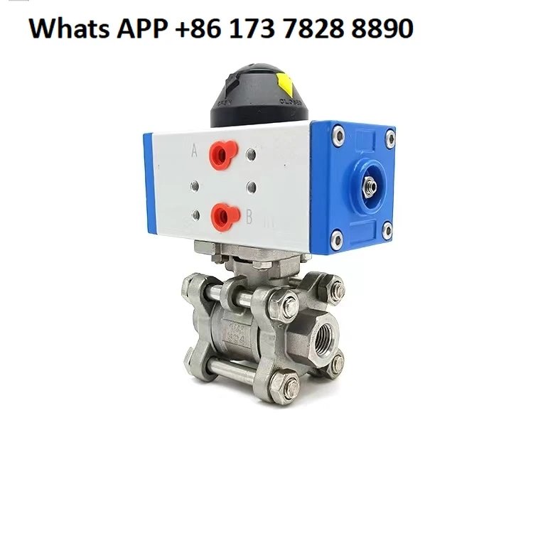 

AT32 Маленький пневматический трехходовой шаровой клапан Мини-микропневматический регулирующий клапан Установка зазора