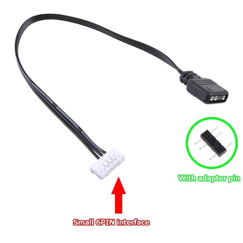 A13E-Fan Adapter Cable 5V 3 Pin To 6 Pin Cable For Coolmoon Fan Controller Adaptor Connector