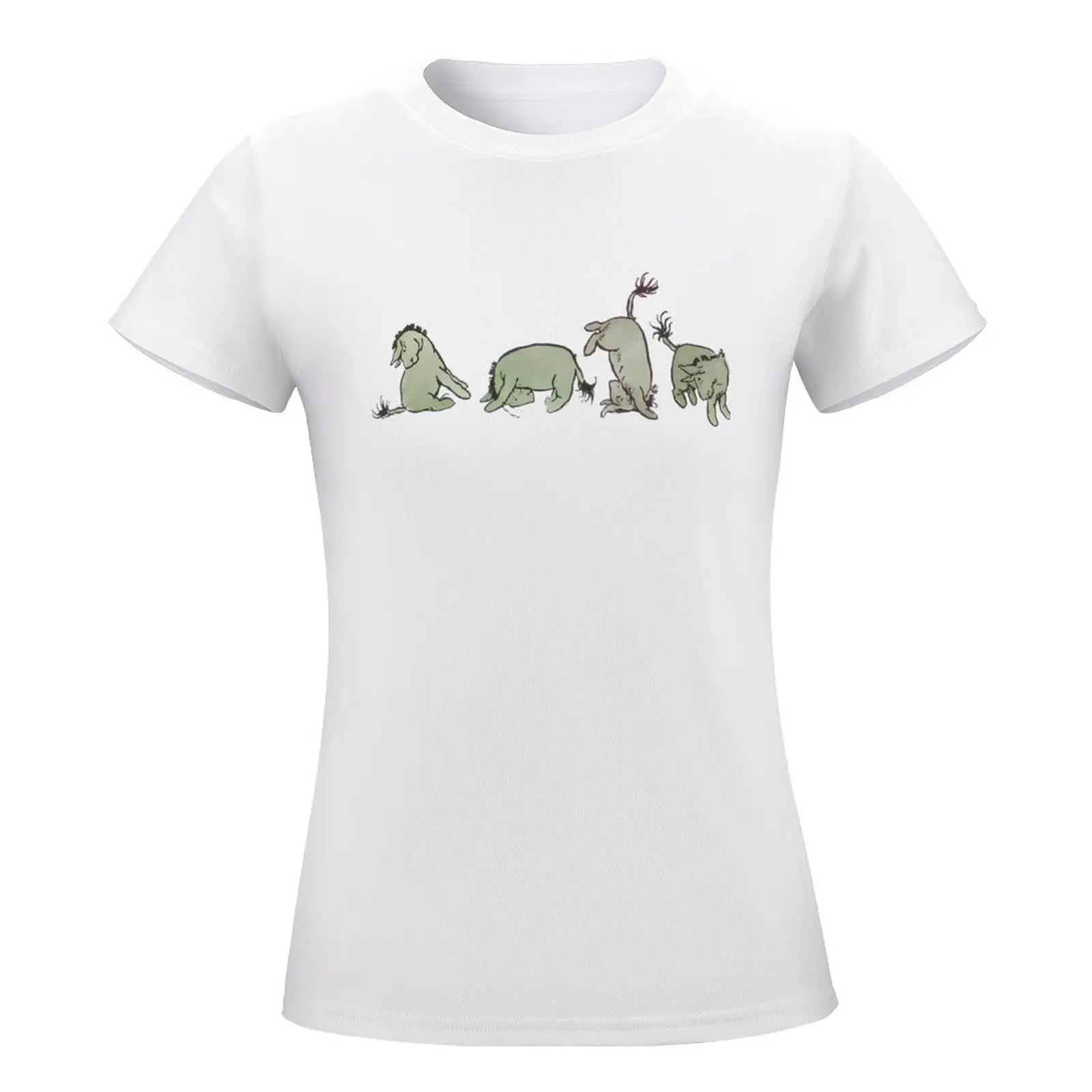 Eeyore Tumble t-shirt abbigliamento estetico abbigliamento estetico camicie da allenamento per donna