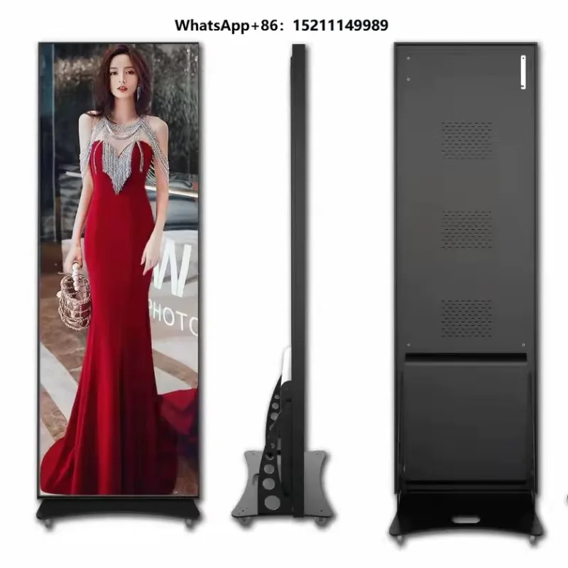 Upgrade Indoor COB P1.53 Full Color Advertising LED Poster Display Front Maintenance USB/Wi-Fi Controlled 600cd/m Brightness 1