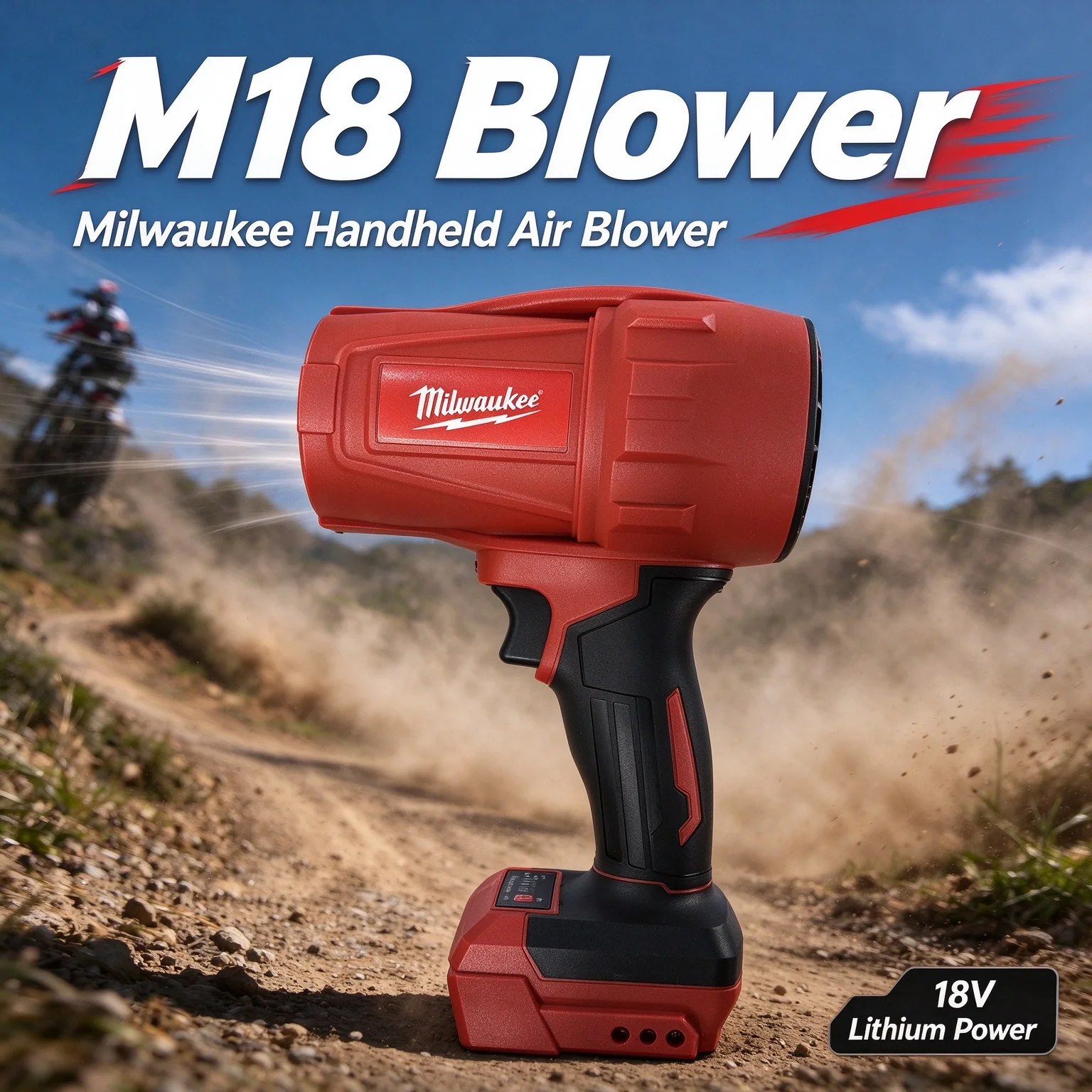 18V Milwaukee Battery,38000RPM Violent Blower, Electric Air Duster Turbo Wind Speed Rechargeable Cleaning Tool For Home Car