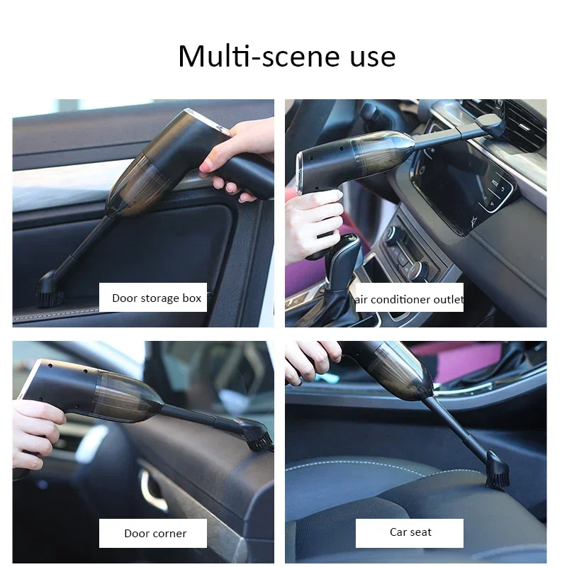 60000Pa Wireless Car Vacuum Cleaner Wet Dry Dual-Use Vacuum Rechargeable Auto Cleaners Car Electrical Appliances