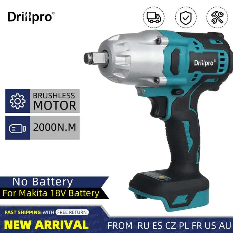 Drillpro 2000N.M Brushless Electric Impact Wrench 1/2