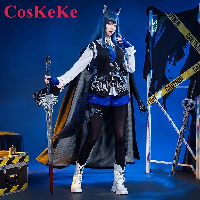 CosKeKe Texas Cosplay Anime Game Arknights Costume Be Reticent Fashion Combat Uniform Halloween Party Role Play Clothing S-XL