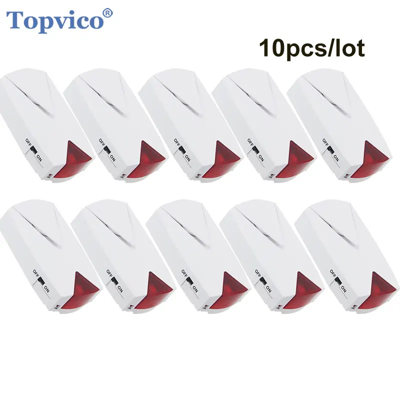 

Topvico 10pcs Power Failure Alarm Off + On Detector Alert 100V - 220V Freezer / Medical Outage Sensor 118dB Loud Siren with LED