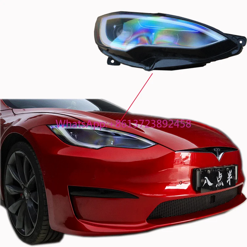 

Tesla Model S 2023 Headlights Are Used for Tesla Model S 2014-2019 Upgrades and Modifications, New LED Pixel Headlights