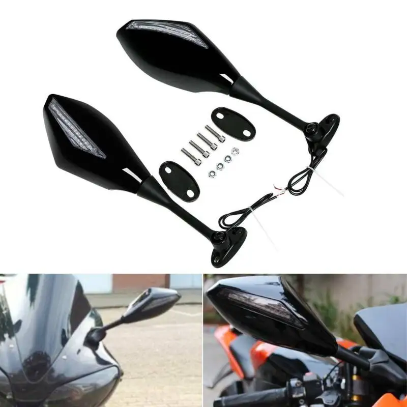 Motorcycle LED Turn Signals Rearview Mirrors For Honda CBR600RR 2003-2022 CBR1000RR 2004-2007 500RR 2013-2018 CBR300R 2015-2018