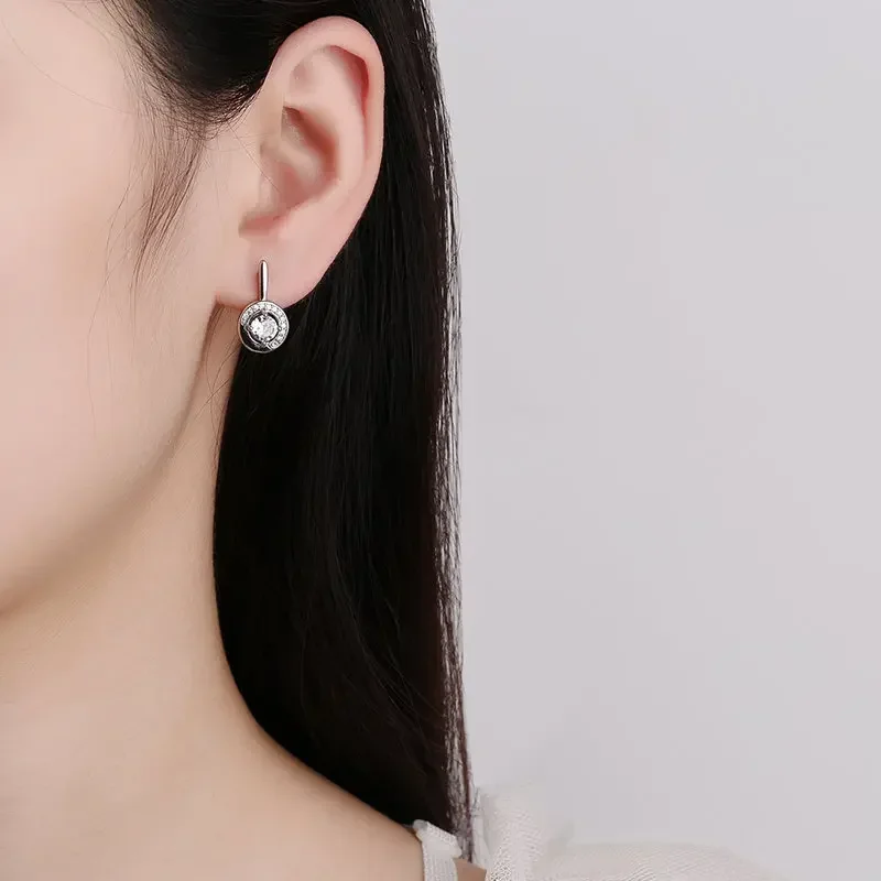 Wholesale  New Arrival Silver Gold Color Round Shape Full of Love Hoop Earrings for Women Fashion Jewelry Accessories