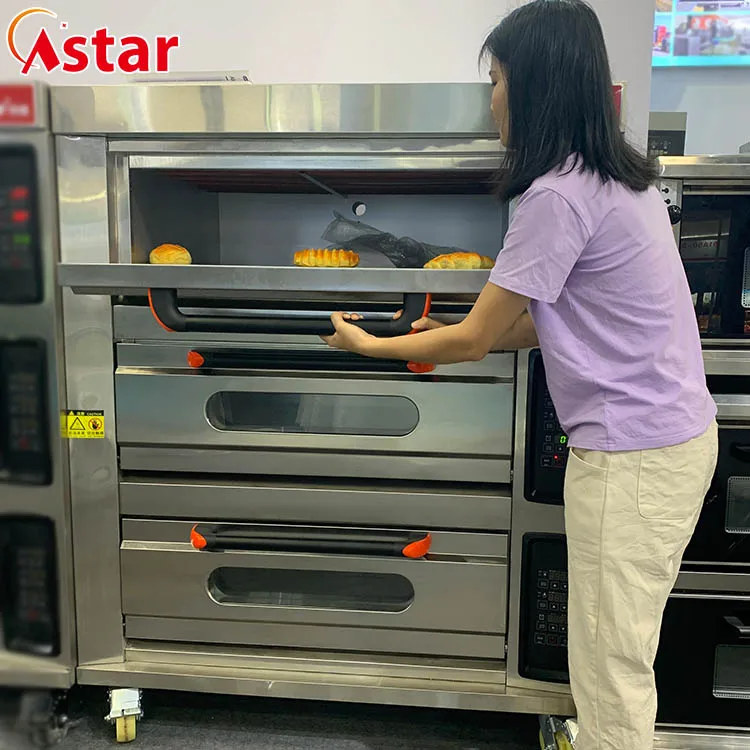 Top Industrial Bakery Machines Gas Baking Oven Stainless Steel Baking 9 Trays Oven