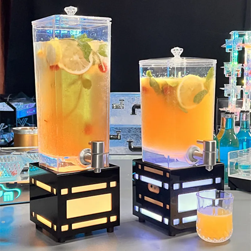 

Bar creative luminous cocktail beer bucket with faucet sparkling wine bucket 3L juice draft beer bucket Internet celebrity glass