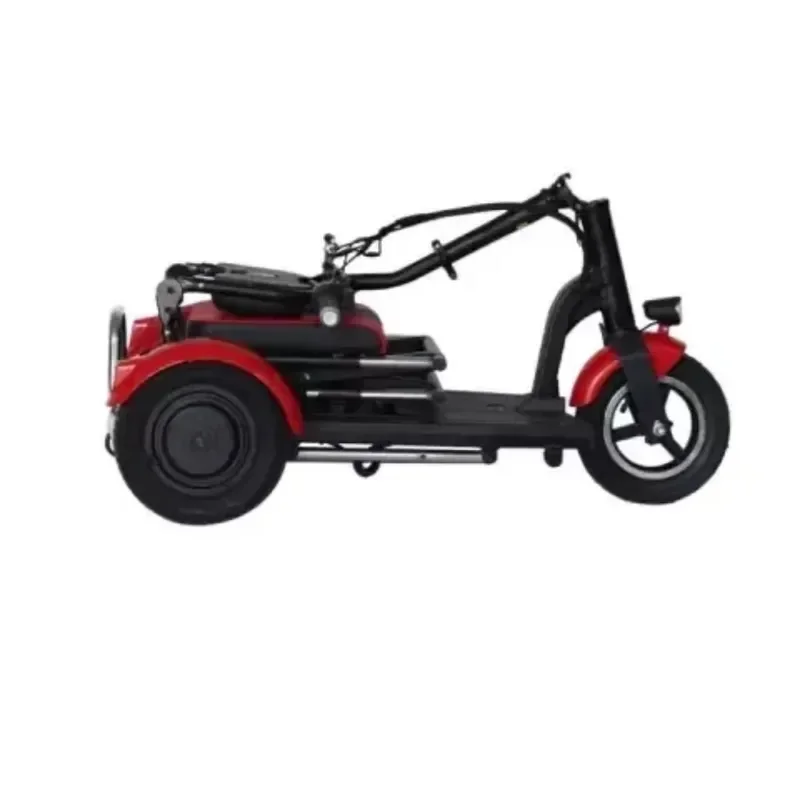 Ultra Light Electric Tricycle Folding Scooter Portable Battery Powered Vehicle for Disabled Users Compact Foldable Design
