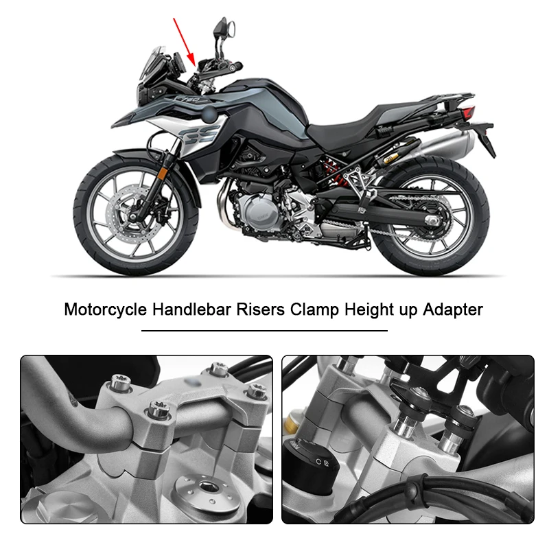 F750GS F850GS Handlebar Risers Clamp Height up Adapter For BMW F750 GS F850 GS F 750GS F 850GS 2018 2019 2020 2021 Motorcycle