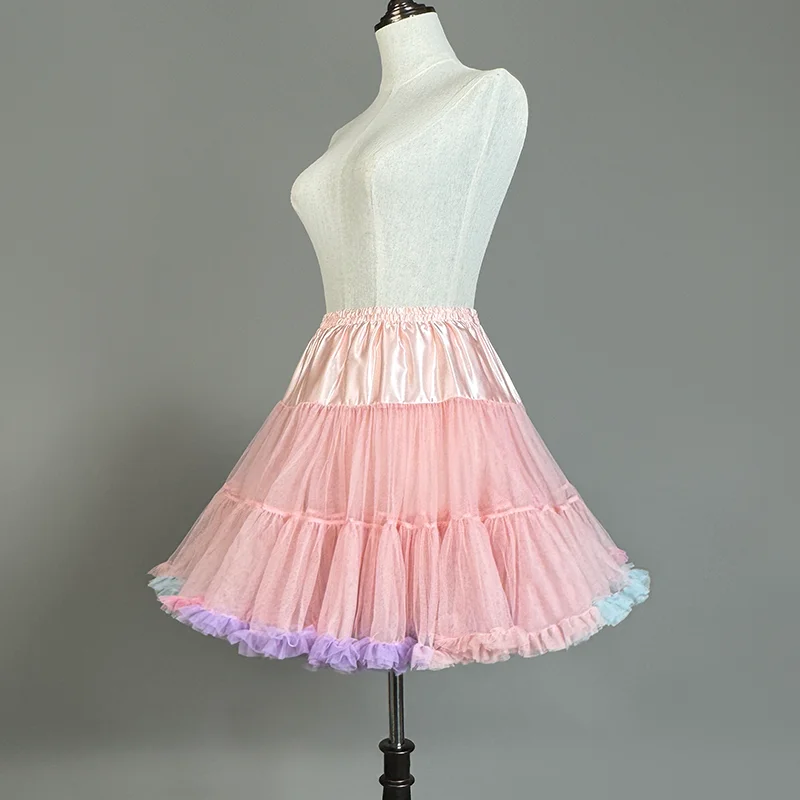 Women\'s Petticoat Flexible Crinoline Under The Super Puffy Cancan for Girl Dress