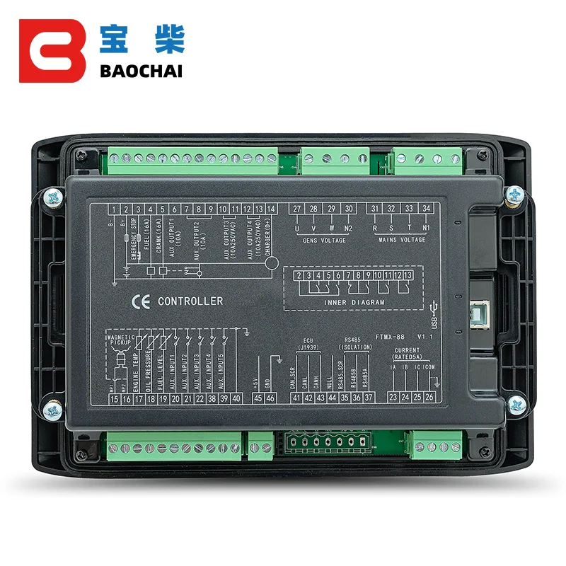 Imagem -02 - Controlador do Gerador Diesel da Força Shanghai Gec6520