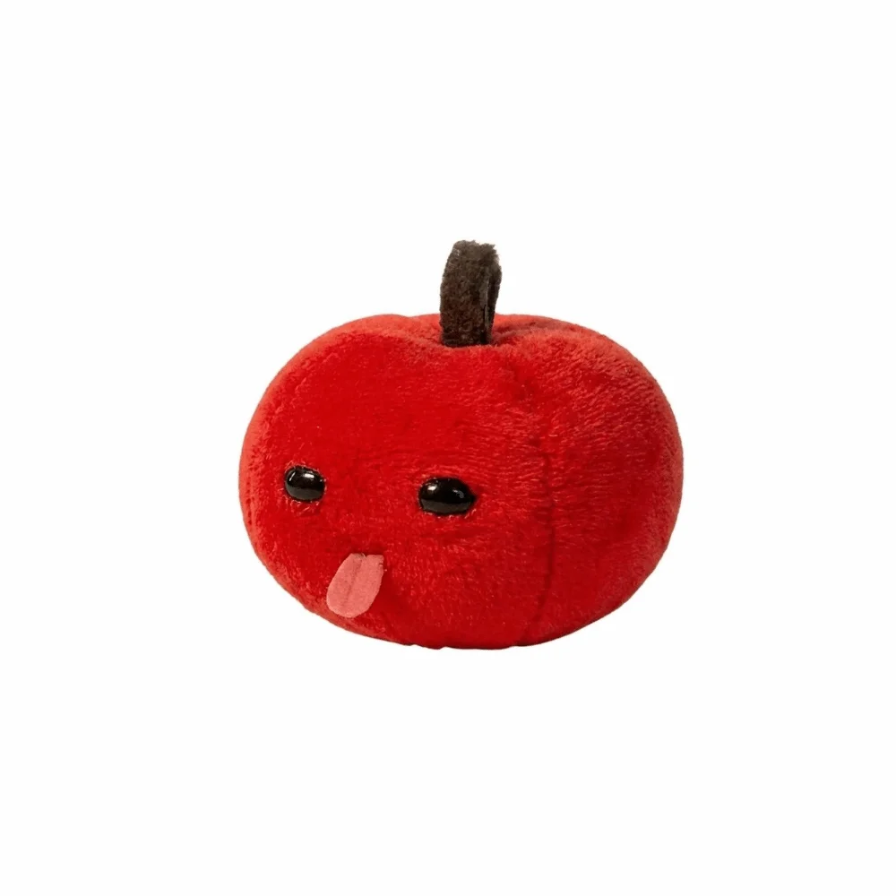 Abstract Green Red Fruit Keychain Funny Tongue Sticking Creative Keyring Cute Soft Backpack Pendant Girls
