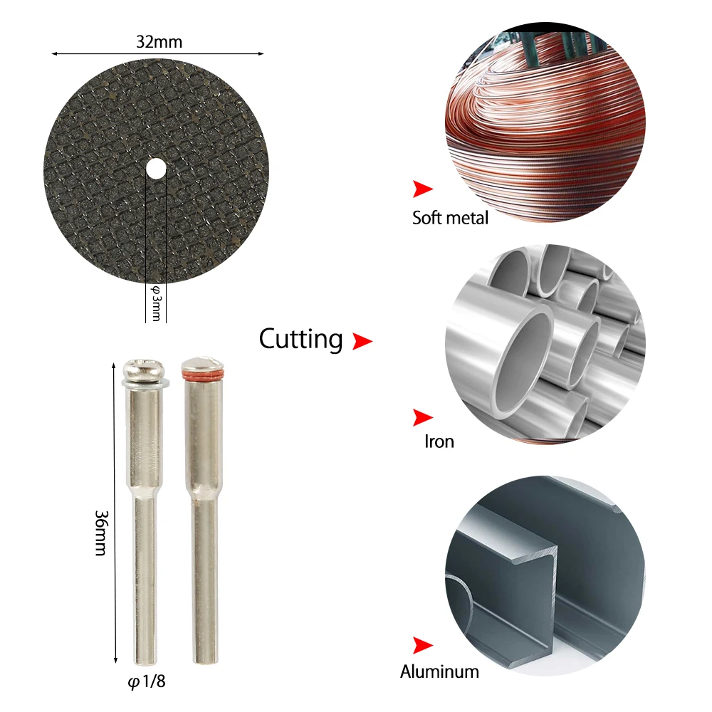 32pcs Diamond Cutting Discs Wheel Saw Blade Set Drill Bit For Dremel Rotary Tool Accessories Mini HSS Circular Saw Blades view 4