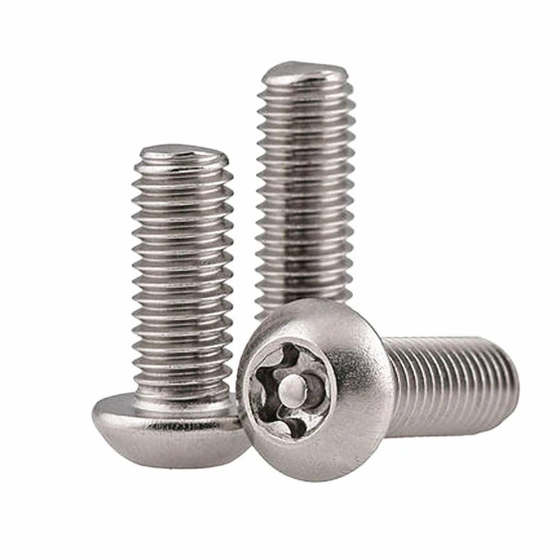 Security Screw M3 M4 M5 M6 M8 M10 A2 Stainless Steel Torx Button Head Tamper Proof Security Screw Screws