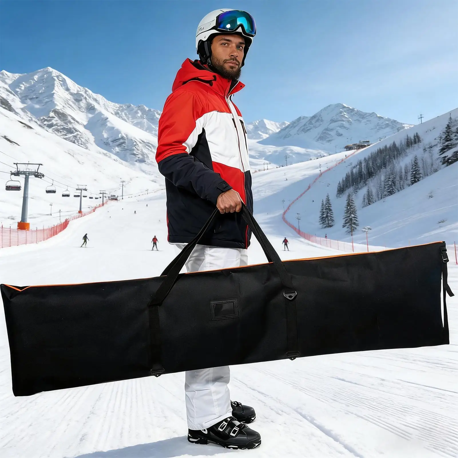 Snowboard Bag Waterproof Protective Winter Sports Gear Storage Pouch Snow Ski Bags for Men Women Youth Adults Professionals