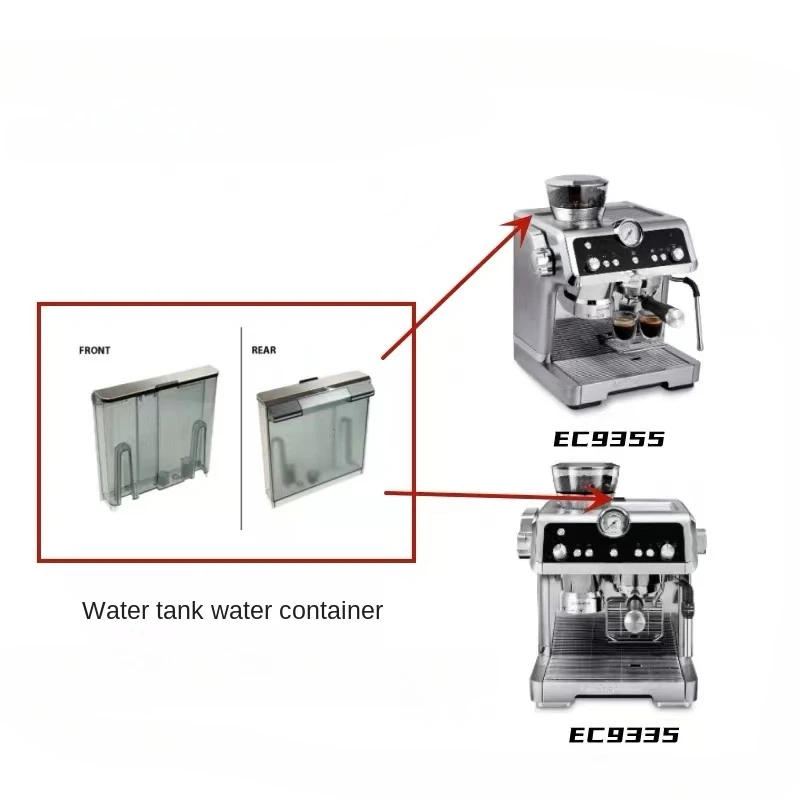 Water Tank for Applicable To DeLonghi Delong EC9335/9355, Half Coffee Machine Water Tank Accessories, Water Container