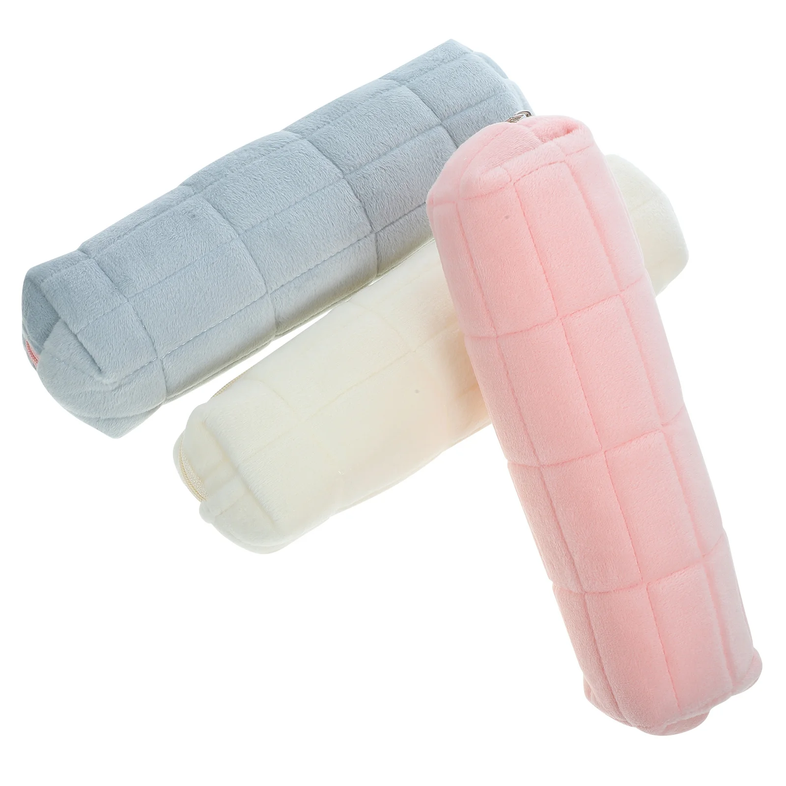 

3Pcs Large Pencil Case Portable Pen Bag Nylon Zipper Stationery Pencil Organizer Multifunctional Storage Pouch for School Use