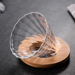 Clear Manual Glass Coffee Dripper Reusable Cone Pour Over Coffee Dripper with Filter Professional Home Coffee Maker