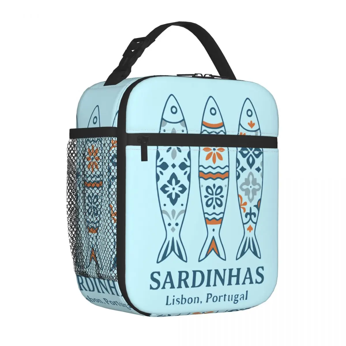 قابلة لإعادة الاستخدام متعددة الوظائف حقيبة يد الموضة السردين لشبونة البرتغال معزول أكياس الغداء قدرة عالية حاوية الغداء الحرارية با