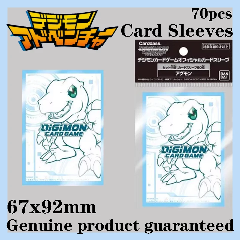 

Лидер продаж, 60 шт., официальные рукава для карт Digimon, 67x92 мм, дизайн Agumon, защитные рукава в стиле аниме, коллекция TCG, подарок для детей, коллекционеров