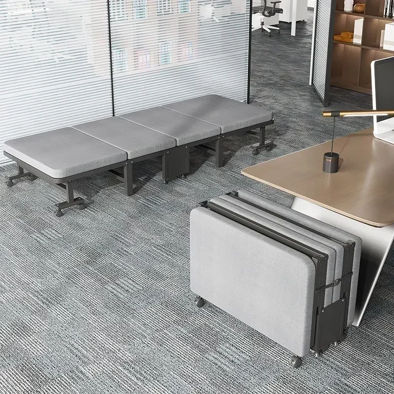 Lunch break folding bed single portable home office nap artifact simple bed wooden board hospital escort bed adult