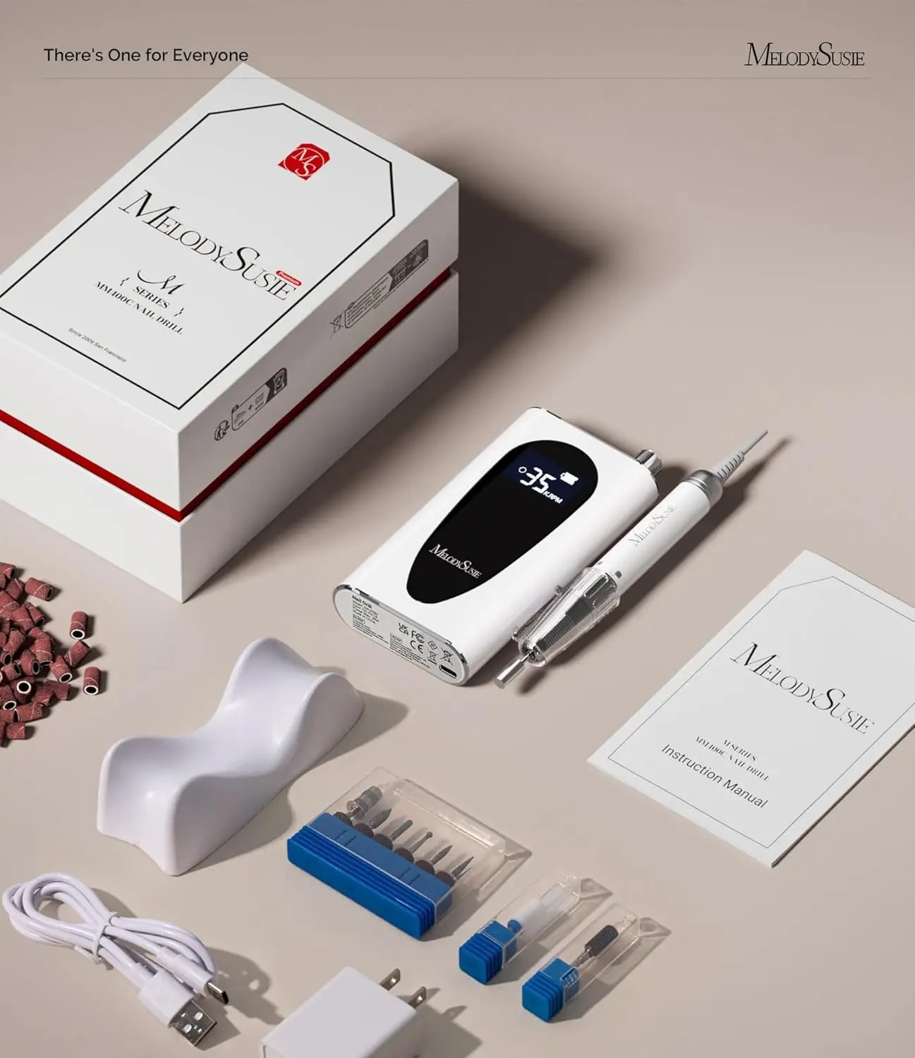 Professional Cordless Nail Drill with 35,000 RPM, Rechargeable Battery, Lightweight Design for Manicure and Gel Removal