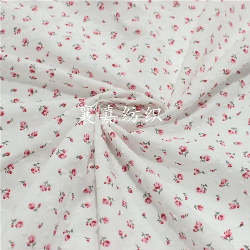 

10X1.45m Small Floral Cotton Fabric for Sewing Retro Cotton Fabric Jacquard Fabric Article De Couture