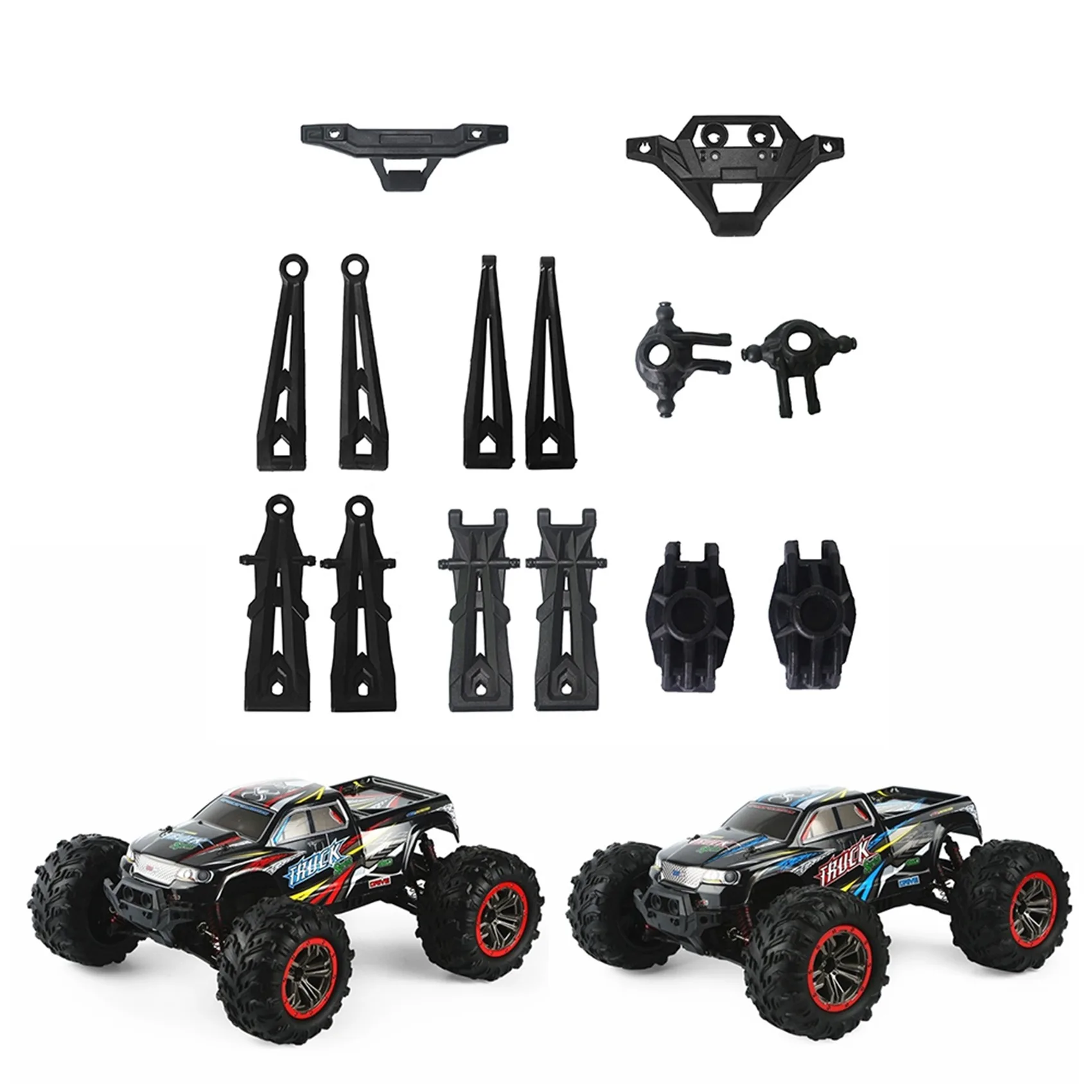 

M15K-14 шт. Передний и задний нижний поворотный рычаг, рулевая чашка, бампер с шинами, колесами, стопорная гайка 25-WJ02, для XLH Hosim 9125 RC Car