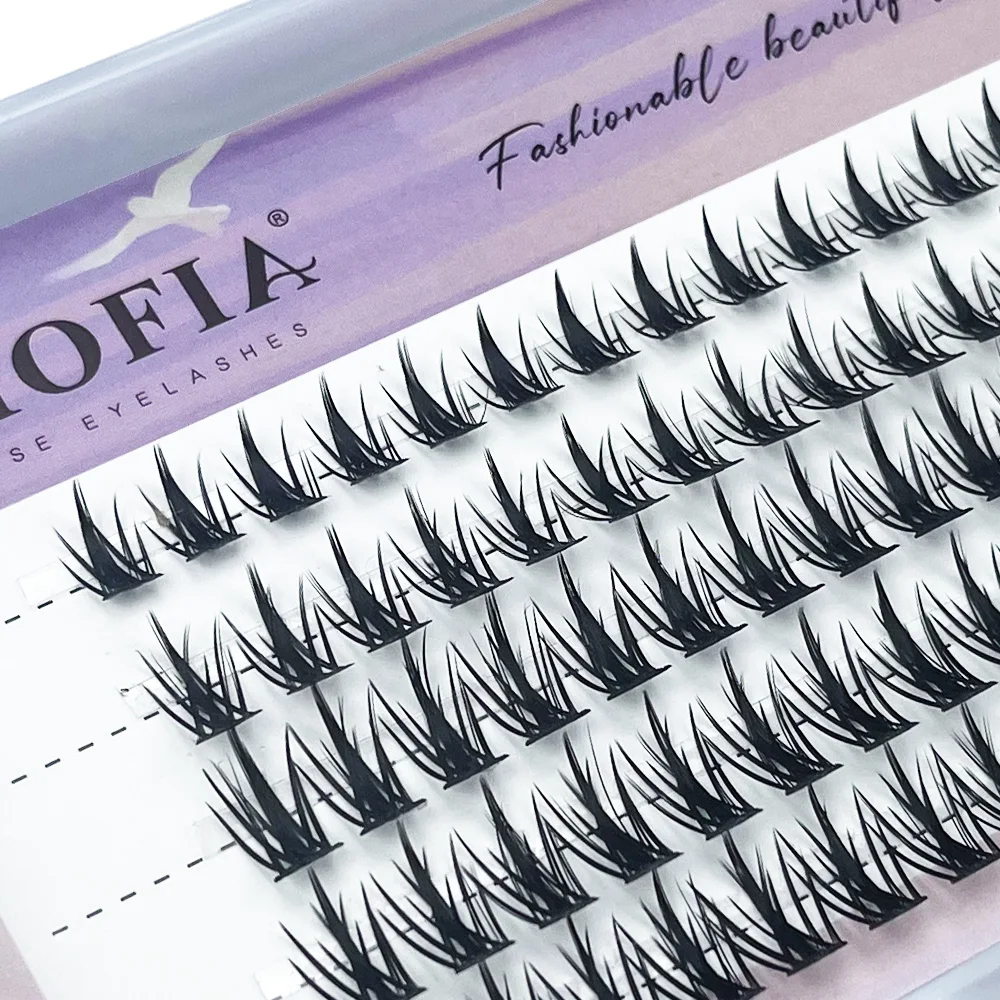 

1/box 80 bundles comic mink eyelashes 9-13mm natural russian volume 3D individual eyelash cluster extension tools wholesale