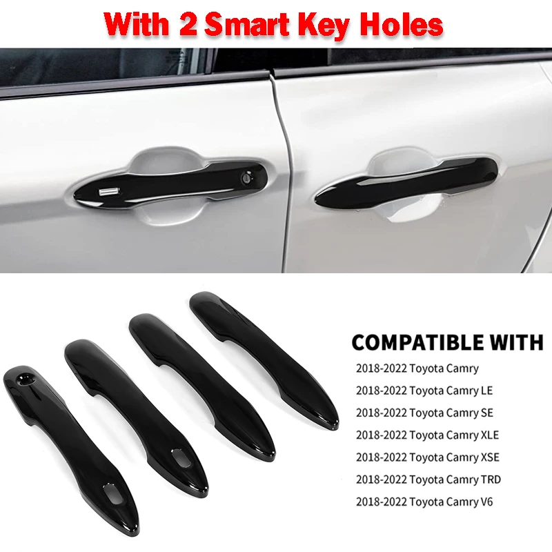 Rhyming Handle Cover Car Door Side Trims Sticker Scratch Protector Car Exterior 4pcs/Set Fit For Toyota Camry XV70 2017-2022