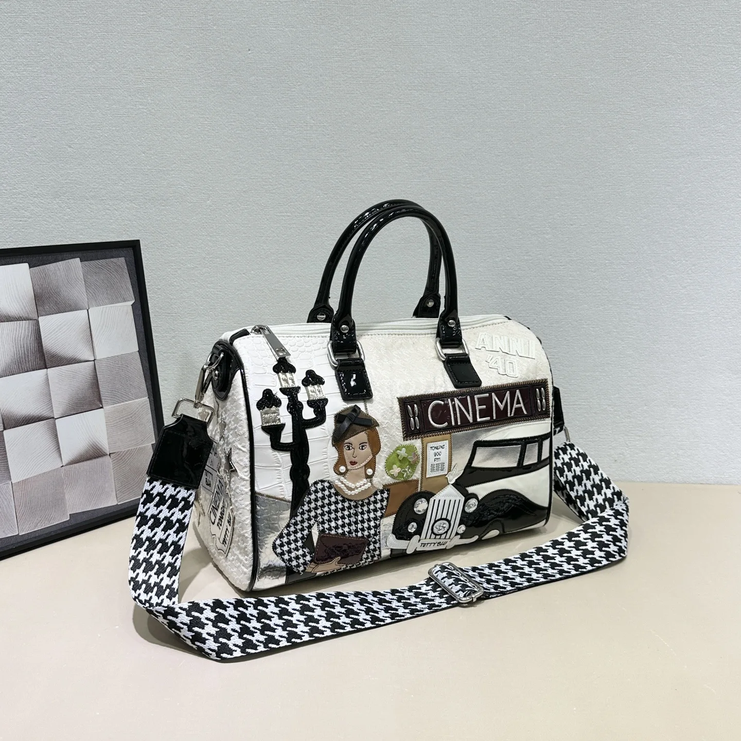 High Quality Women PU Leather Handbags Boston Bag Fashion Ladies Zipper Shoulder Messenger Bags Casual Crossbody Bags for Women