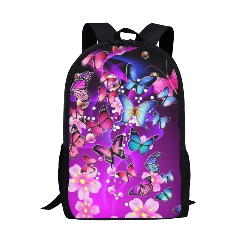 Magnifiques sacs d'école papillon pour adolescents, sac à dos pour étudiants, sacs d'école pour enfants, garçons et filles, inftalk l, sac de livre pour enfants, 16 amaran