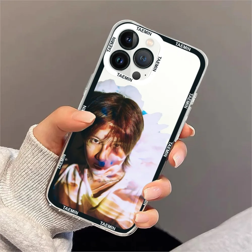 kpop Shinee Taemin Phone Case For Samsung S20 S21 S22 S23  Ultra Plus S10 Transparent Border Shell