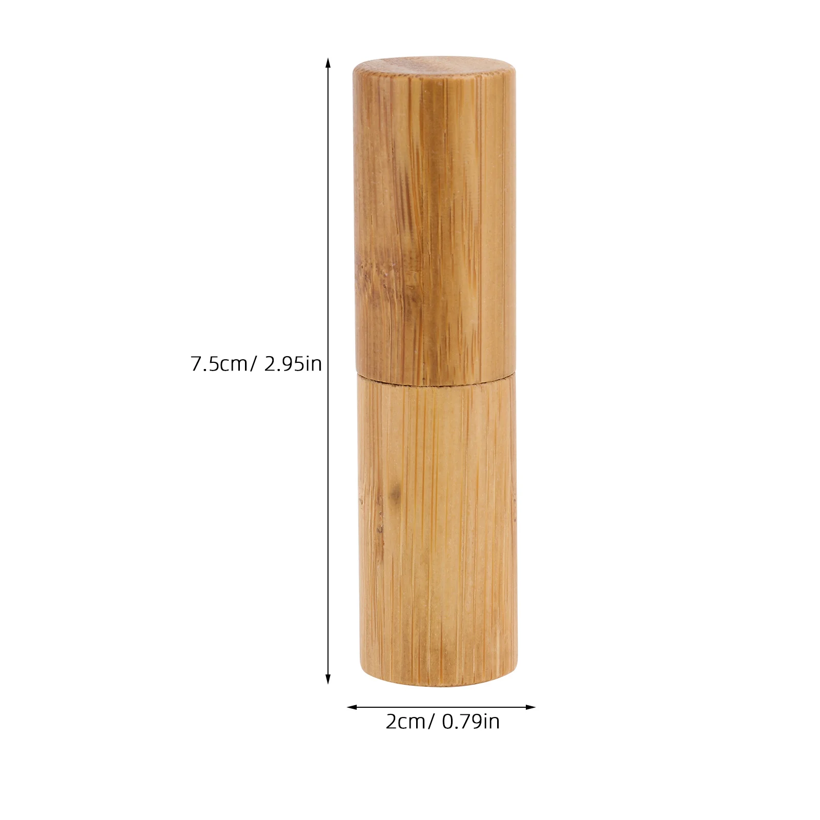 2 stuks 3. Lege bamboe lippenbalsembuizen DIY lippenstiftcontainer met lekvrije dop voor zelfgemaakte glansopslag Zilver Goud 12,1 mm