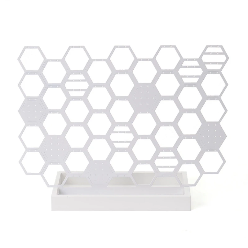 

Honeycomb Jewelry Organizer And Earring Display Stand, Earrings Holder Organizer Jewelry Storage Rack