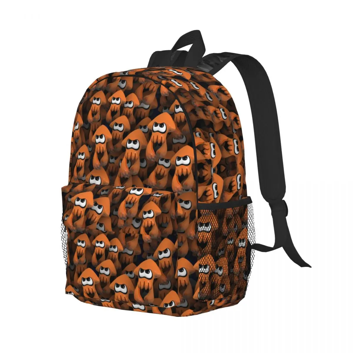 Orange Splatoon Game Squids Backpacks for Women Men School College Students Bookbag Fits 15 Inch Laptop Bags