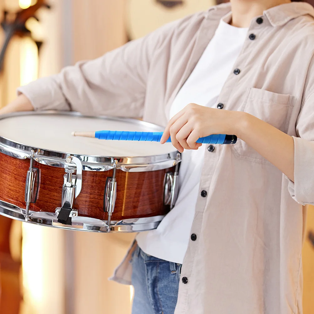 

4 Pcs Drum Sticks Wrap Non Slip Blue Shockproof Tape for Drumstick Sweat Absorbent Long Term Use Premium Material Easy Install
