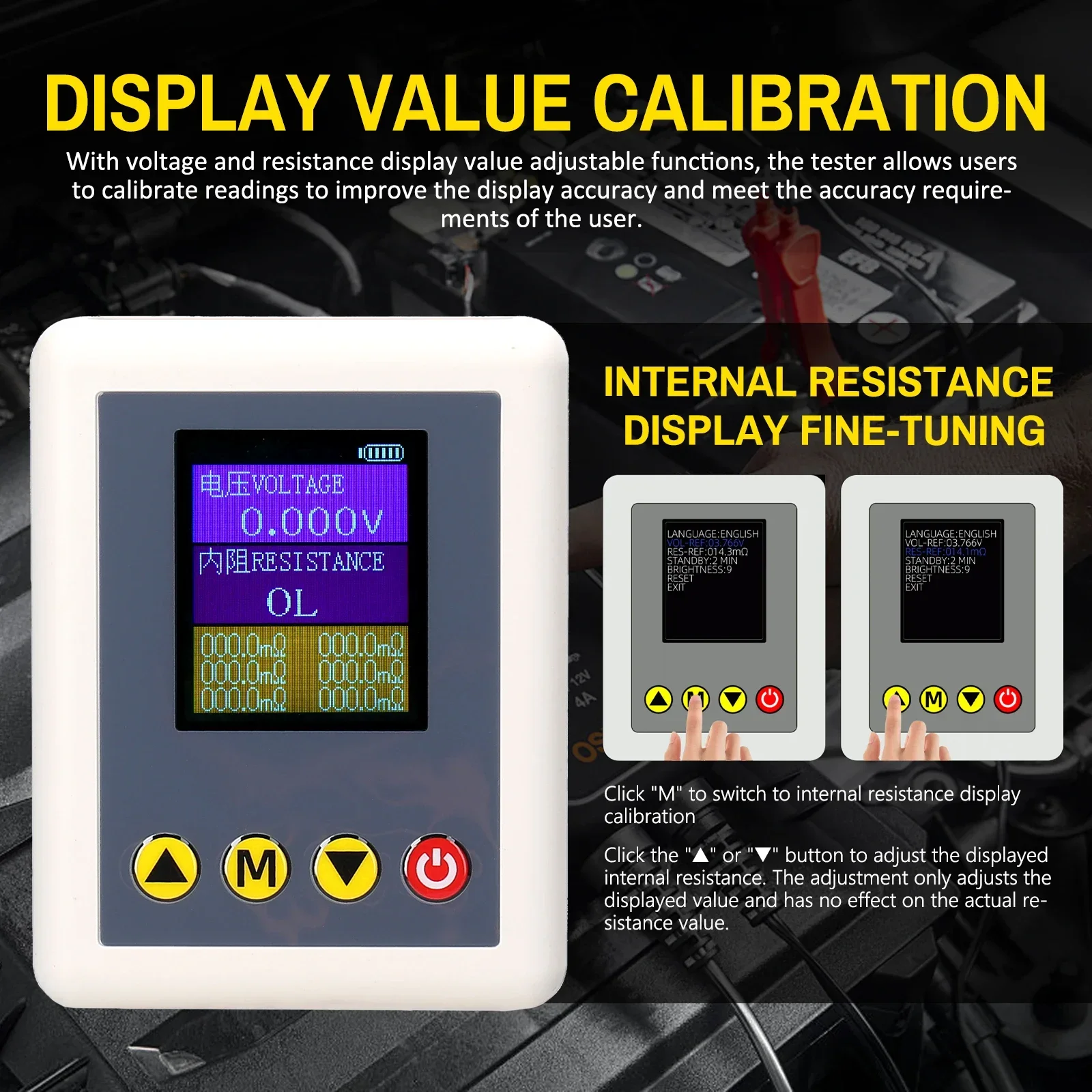 TS4520 Entry-Level Voltage Internal Resistance Tester AC 4-Wire Kelvin Method Professional Voltage Meter Internal Resistance