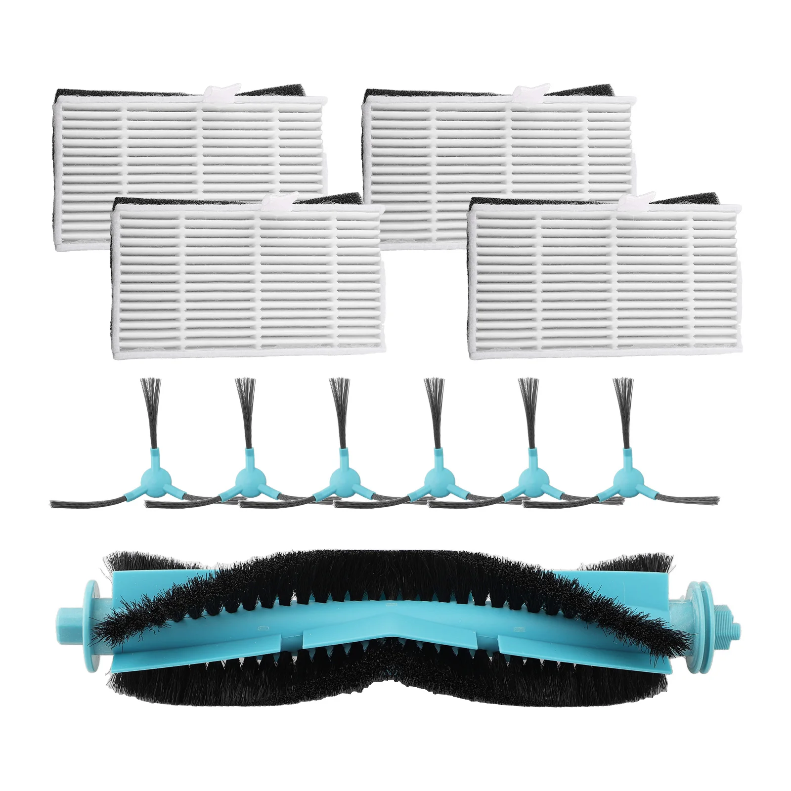 Robust Main Side Brush Filter Kit for Ultenic D10 Vacuum Cleaner Designed for Enhanced Dirt Pickup and Air Filtration