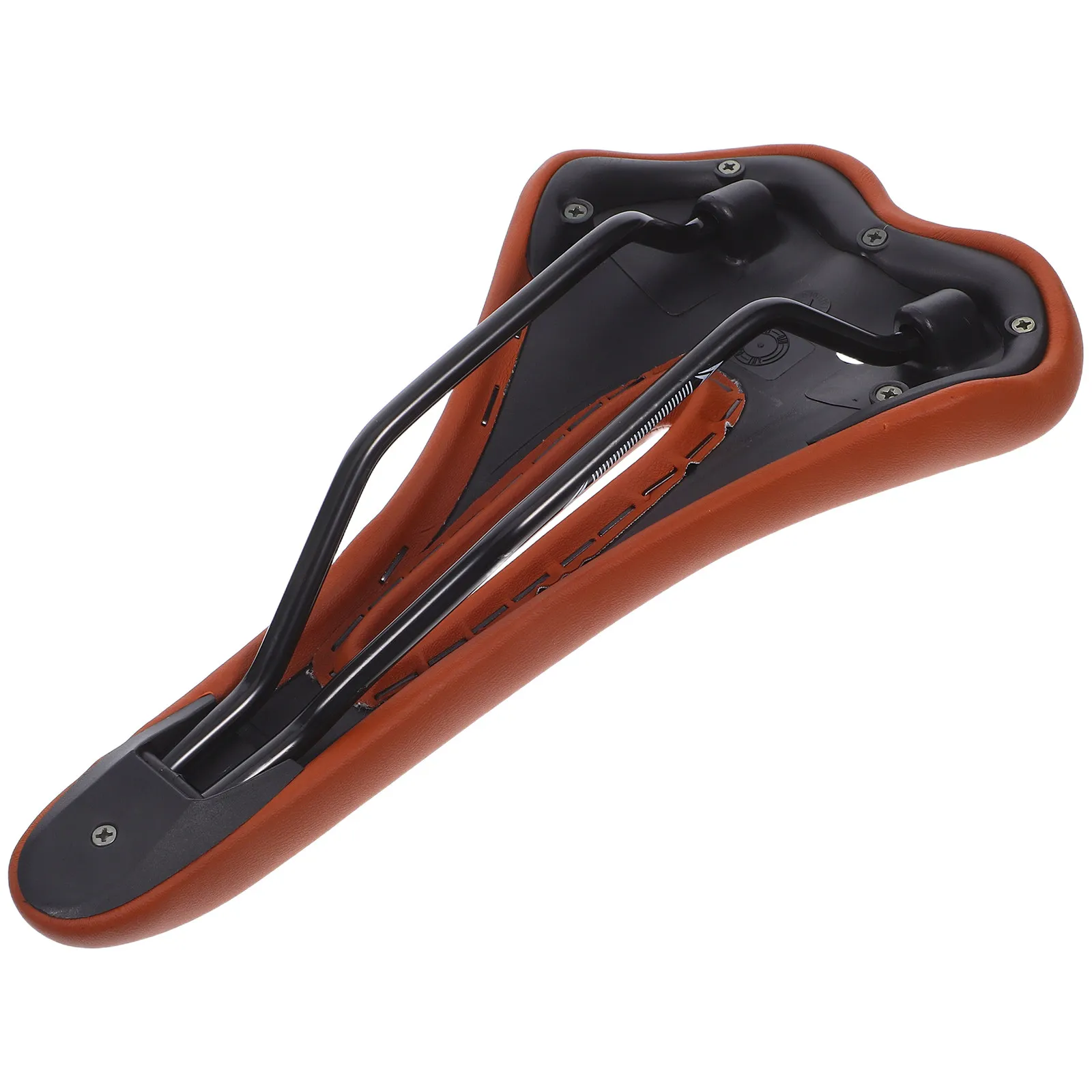 

Comfortable Hollow Bicycle Saddle Brown Waterproof PU Seat Cushion Shockproof Mountain Gravel Road Bike for Men