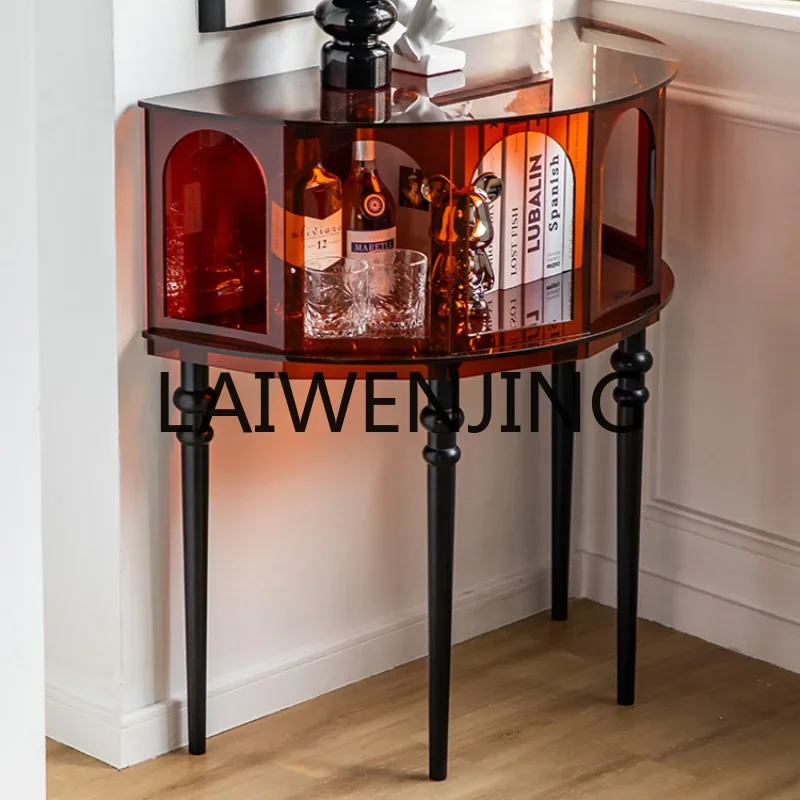 

Italian Side Cabinet Simple Home Console Acrylic Decorative Shelf Creative Console Tables