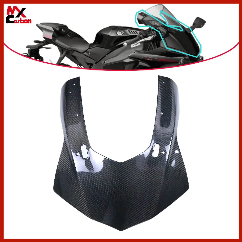 

Motorcycle Windscreen Carbon Fiber Front Windshield Wind Deflector For Yamaha R1 R1M 2015 2016 2017 2018