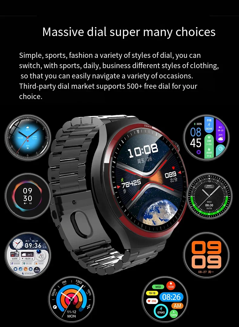 YTOM G7 MAX PLUS Space Edition SmartWATCH 2 STRAP Smart Watch For Men WOMEN Sport NFC ChatGPT RDfit 1.53 INCH waterproof