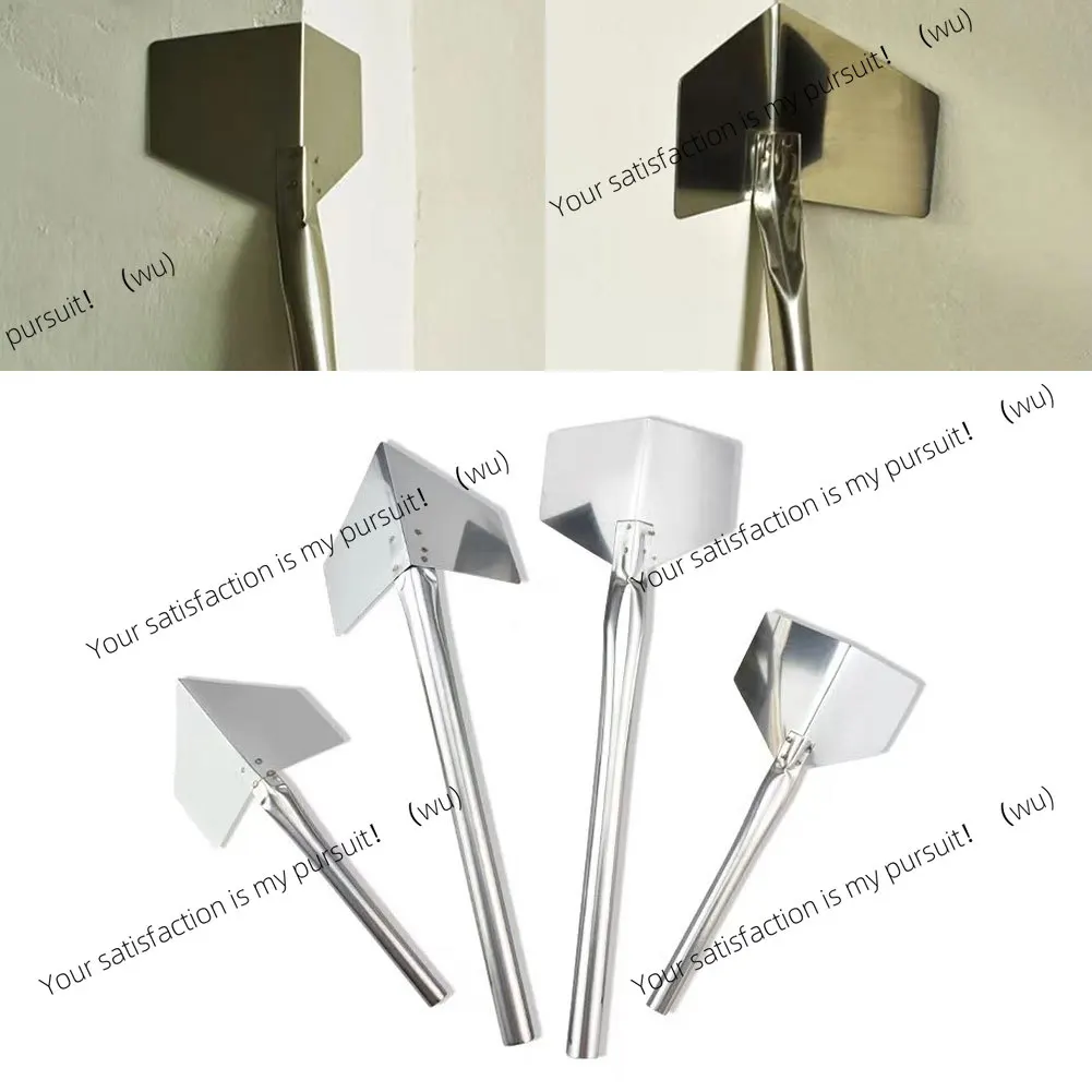 1pc Outdoor Corner Trowel Stainless Steel Garden Metal Handle 90 Degree Drywall Outdoor Corner Trowel Hand Tool