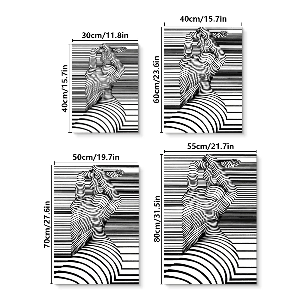 فن جداري تجريدي حديث ، صورة امرأة عارية بالأبيض والأسود ، ملصق مطبوع على قماش عالي الدقة ، غرفة المعيشة المنزلية ، ديكور الرواق #5