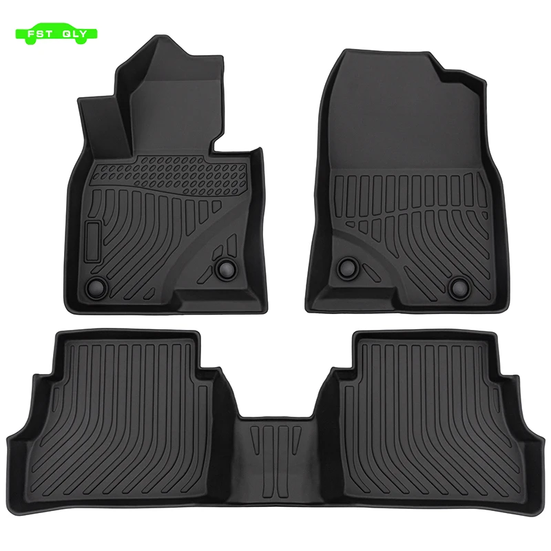 Car Floor Mats for 17-23 Mazda CX-5，All-Weather TPE Rubber Floor Mats Black