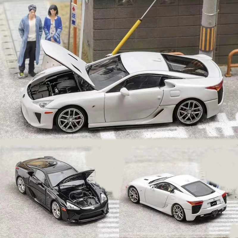 Diecast 1/64 Scale Lexus LFA Coupe Alloy Mode Car Play Vehicles Front Cover Can Be Opened